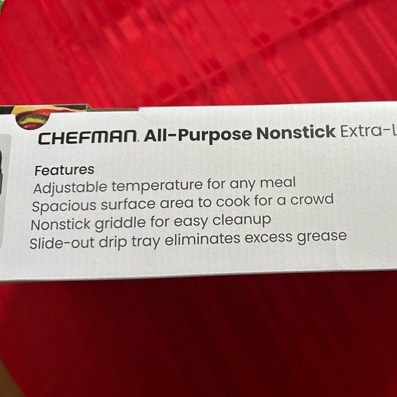 Chefman All-Purpose Nonstick Extra Long Electric Griddle New In Box - Picture 11 of 11